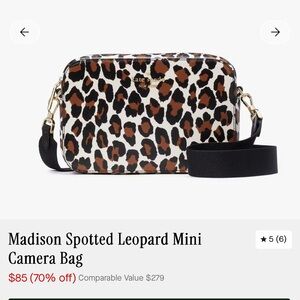 Kate Spade Madison spotted Leopard Mini Camera Bag NWT